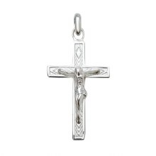 Crucifix Sterling Silver Pendant (25mm)