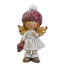 Additional picture of Red and Gold Christmas Angels (11cm)