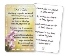 Don't Quit Wallet Card