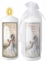 Girl First Holy Communion Candle (15cm)