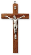 Mahogany Wood Crucifix (20cm)