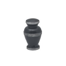 Black and Silver memorial Urn (8 cm)