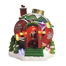 Santa Workshop with LED Light 21 cm