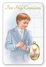 Boy First Holy Communion Prayer Card