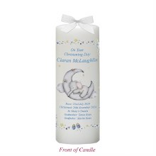 Ellie and Stars Boy Christening Candle