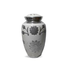 White and Silver Keepsake Urn (8cm)