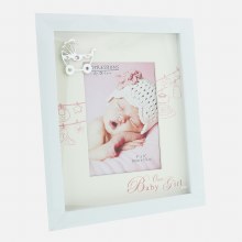 Baby Girl White Frame with Silver Icon