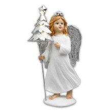 Additional picture of Angel with Christmas Tree (17cm)