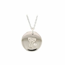 Sterling Silver First Holy Communion Disc Pendant