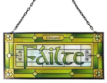 Additional picture of Failte Stain Glass Panel (9x 20cm)