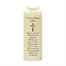Additional picture of Gold Cross Wedding Remembrance Candle