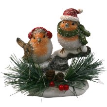 Christmas Robins with LED lights (16cm) Christmas Robins with LED lights (16cm)