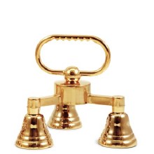 Triple Brass Altar Bell (12cm) Triple Brass Altar Bell (12cm)