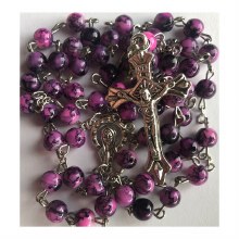 Purple Rosary Beads Boxed