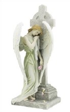 Angel and Celtic Cross Veronese Statue (30cm)