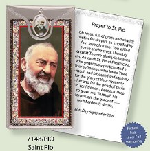 Additional picture of St Pio Prayercard and Medal