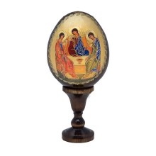 Gold Trinity Orthodox Icon Egg 13cm