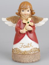 39331 Faith Cross Message Angel 12cm