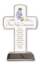 Boy First Holy Communion Message Cross