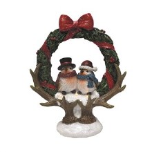 Christmas Robins in Wreath