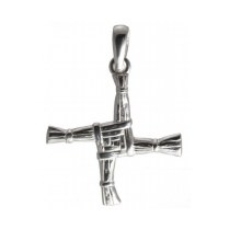 St Brigid Cross Sterling Silver Pendant 20"