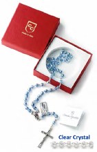 Clear Crystal Rosary Beads in Gift Box Clear Crystal Rosary Beads in Gift Box