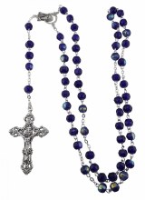 Dark Blue Crystal Rosary Beads Loose Dark Blue Crystal Rosary Beads Loose