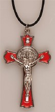 Red St Benedict Crucifix