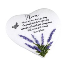 Nan Thoughts of you Lavender Heart Stone Nan Thoughts of you Lavender Heart Stone