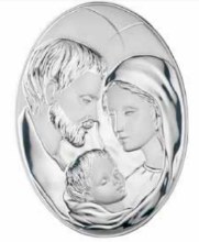 Silver Holy Family Icon (10cm)