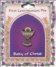 First Holy Communion Chalice Pin on Card