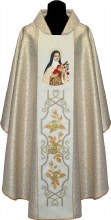 St Therese Cream and Gold Chasuble