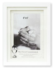 White First Holy Communion Wood Frame