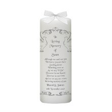 Weddding Wish Silver Remembrance Candle