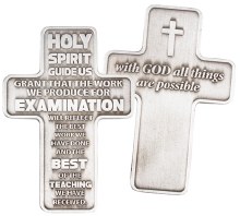 Examination Prayer Message Pocket Cross (5cm)