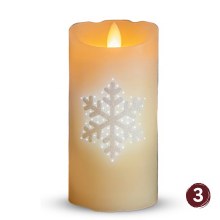 Additional picture of Christmas Snowflake LED Candle (15 cm)