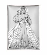 Divine Mercy Sterling Silver Icon (18 x 13 cm)