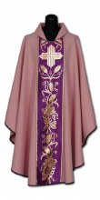 Pink and Purple Chasuble with IHS Symbol