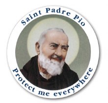 St Pio Car Sticker