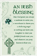 Irish Blessing Glass Plaque