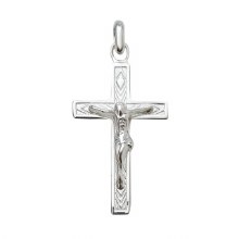 Crucifix Sterling Silver Pendant (35mm)