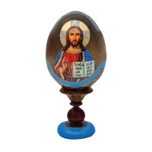 Blue Christ Teacher Icon Egg 13cm