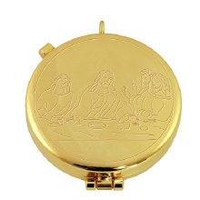 Gold Plated Last Supper Pyx (12 hosts)
