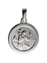 St Christopher Sterling Silver Medal with chain