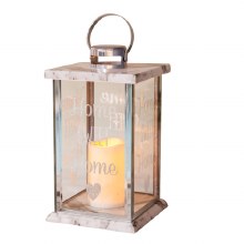 Home Sweet Marble LED Lantern (36cm)