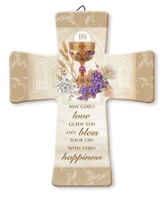 Symbolic First Holy Communion Porcelain Cross