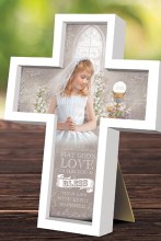 C12624 Girl first holy Communion Message Cross