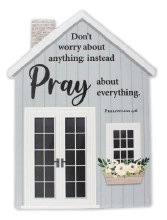 Pray About Everything Porcelain Plaque (20cm)
