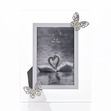 Always and Forever Butterfly Glass Photo Frame