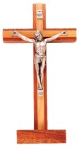 Mahogany Standing Crucifix (20 cm)